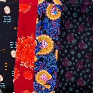 4 stretchy pencil skirts XS LuLaRoe Cassie